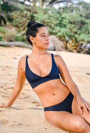 Hana Bottom | Indigo Rib